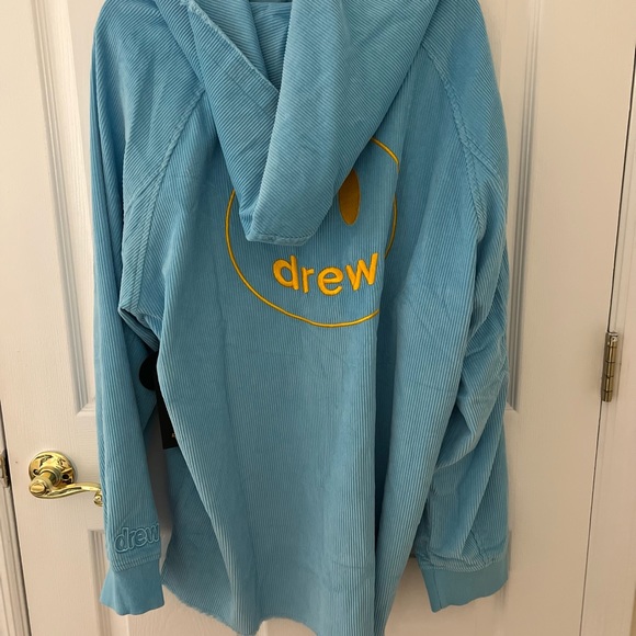 NWT Drew House Corduroy Hoodie - Pacific Blue - Picture 4 of 5
